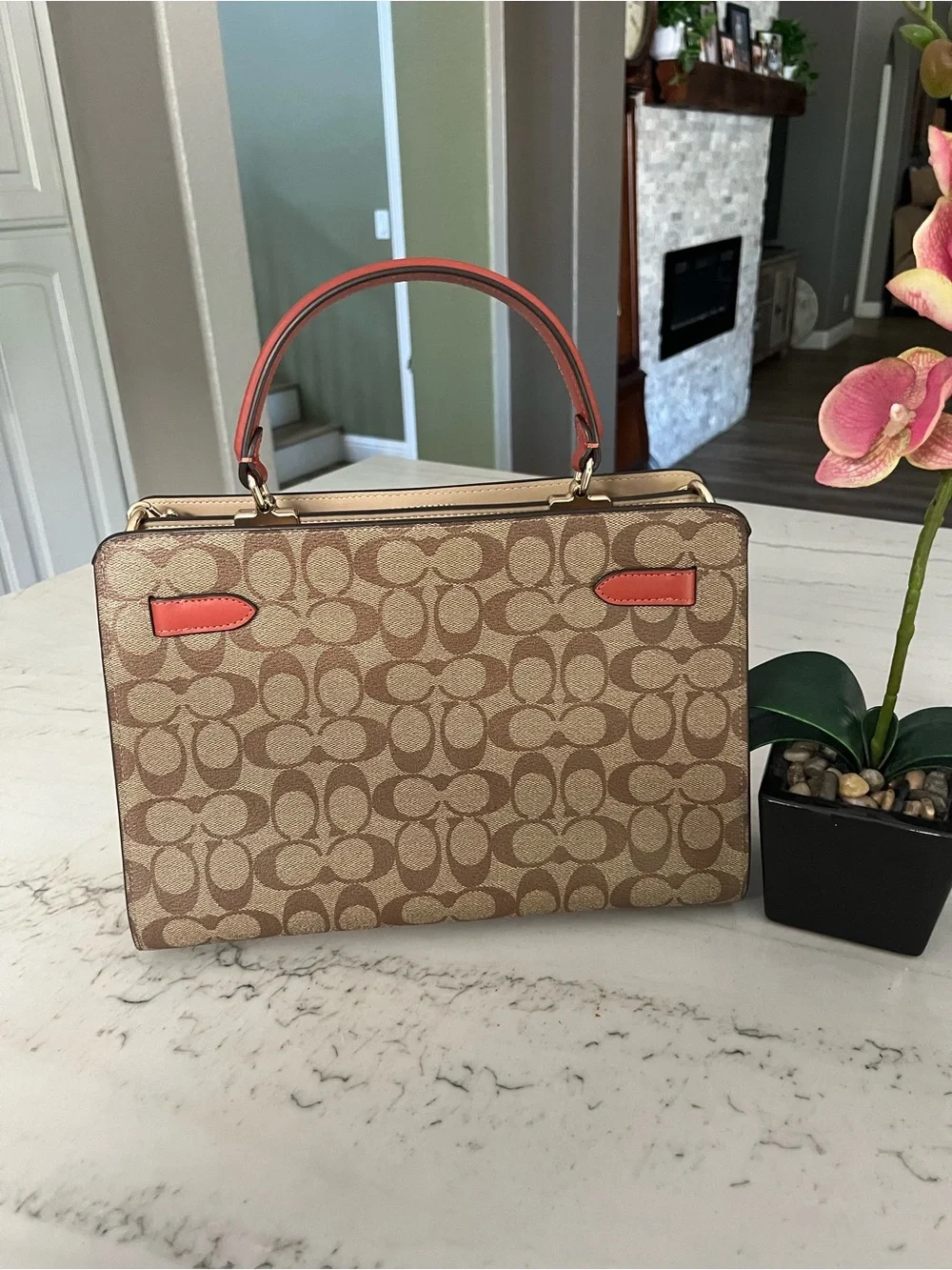 Coach Lane Carriall Top Handle Satchel Large